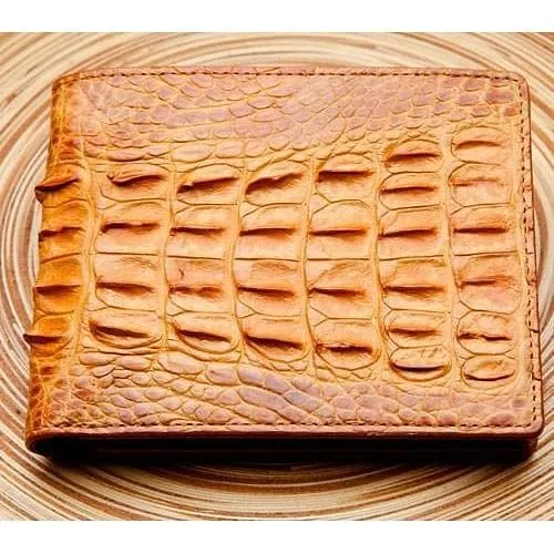 Golden Tan Crocodile Wallets