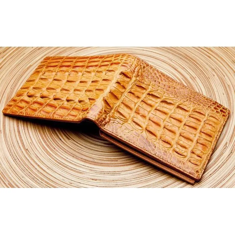 Golden Tan Crocodile Wallets