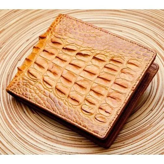 Golden Tan Crocodile Wallets