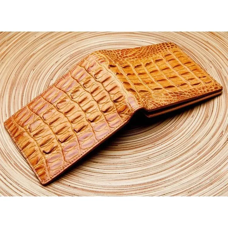 Golden Tan Crocodile Wallets