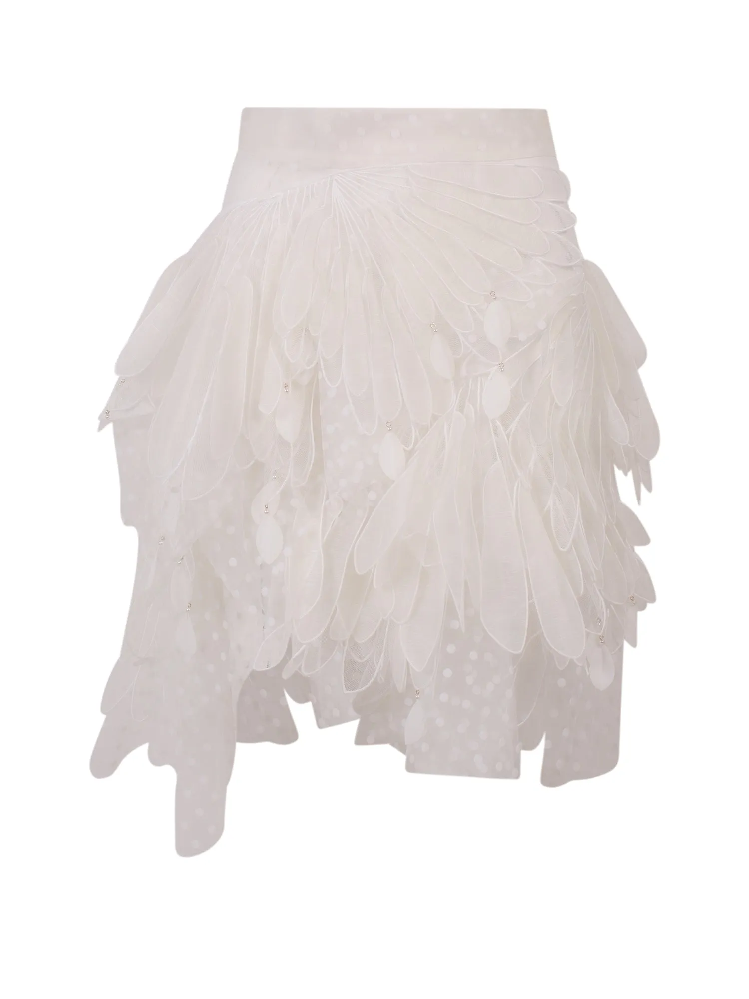 Zimmermann Rhythmic Feather Detailed Mini Skirt