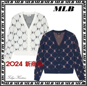 MLB Korea  |Monogram Casual Style Street Style Logo Cardigans
