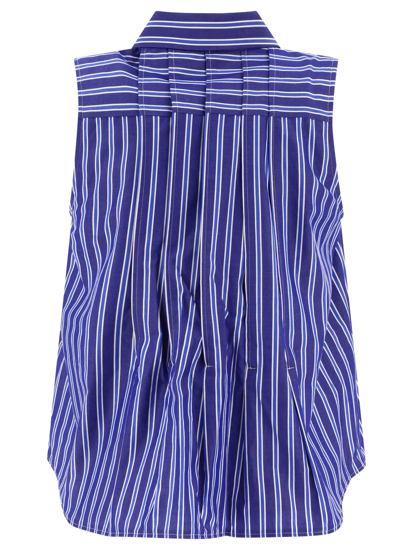 Sacai Striped Cotton Sleeveless