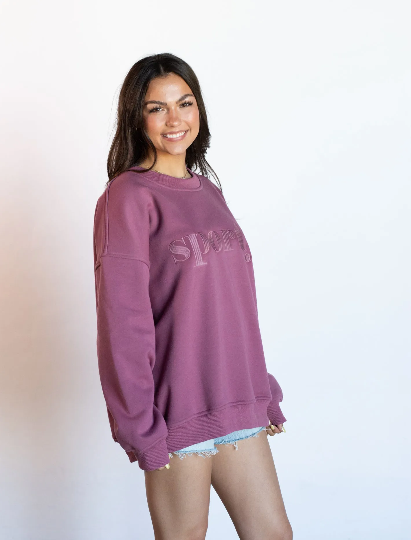 Monochromatic Sweatshirt Top