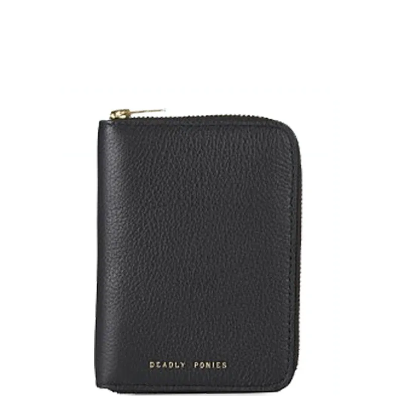 Black Mr Passport Zip Wallet