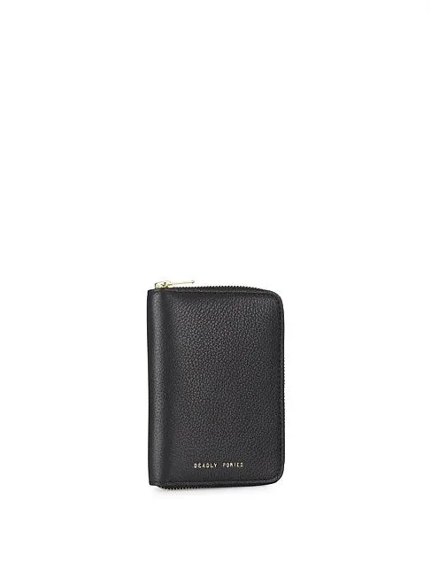 Black Mr Passport Zip Wallet