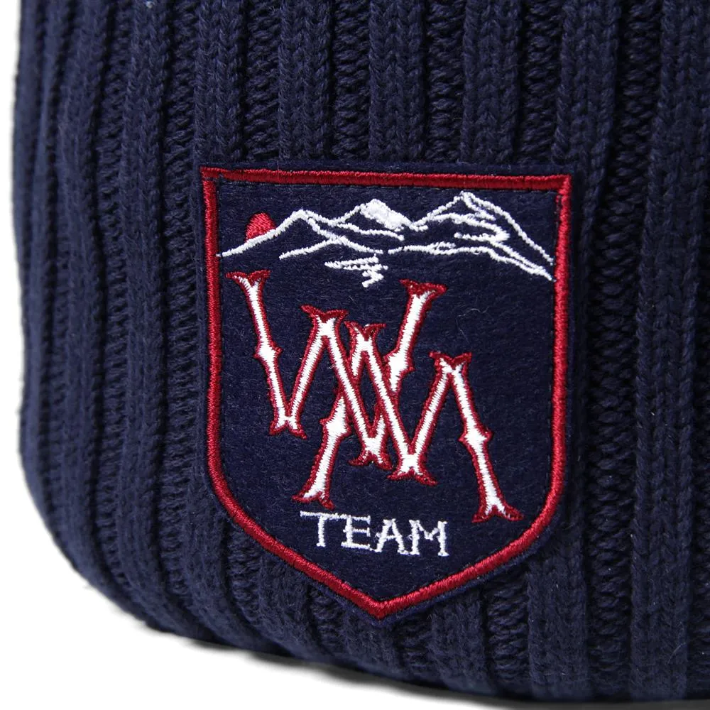 Navy Cotton Knit Cap by White Mountaineering