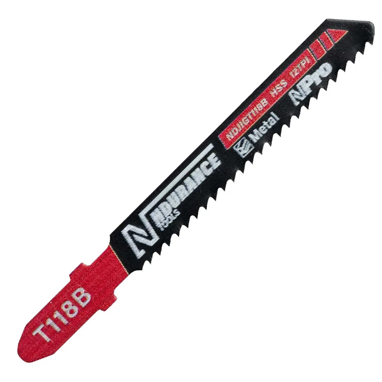N-Durance T118B Jigsaw Blades for Metal 75mm x 1.0mm x 12 TPI (5 Pack)