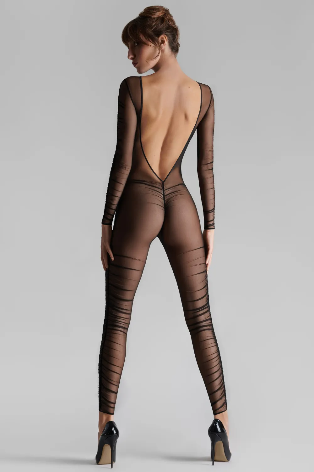 Long Sleeve Naked Back Catsuit