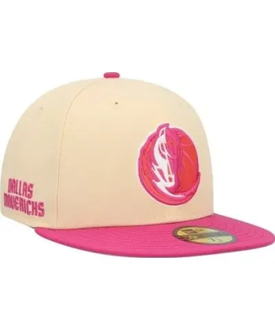 New Era Men's NBA Orange/Pink Dallas Mavericks Passion Mango 59FIFTY Fitted Hat