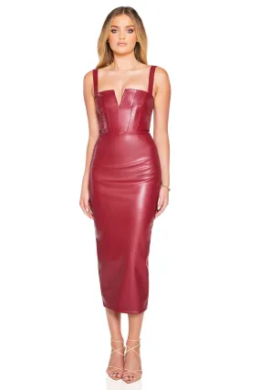 Nookie Leona Wine Midi Dress