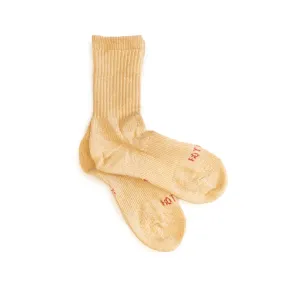 Yellow Organic Cotton Mini Crew Socks