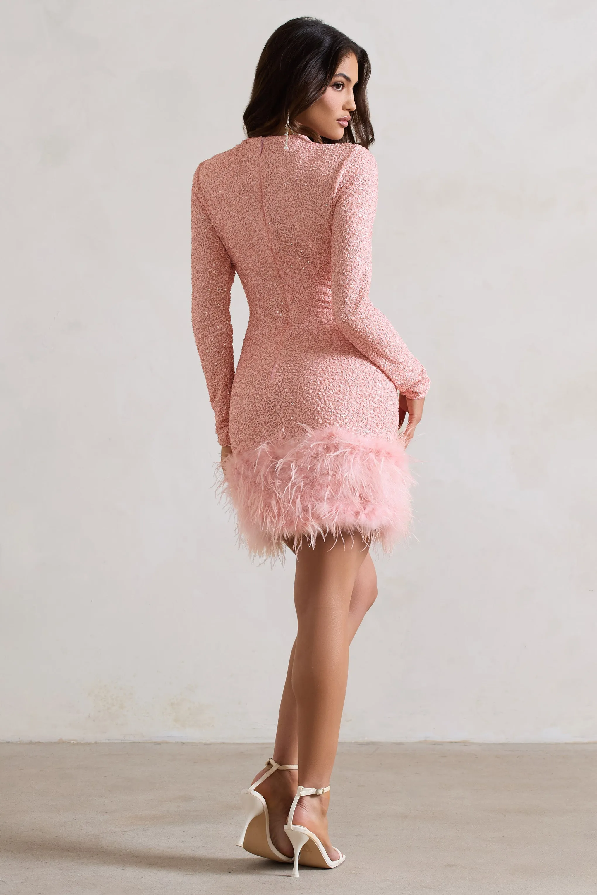 Glamorous Pink Sequin Mini Dress