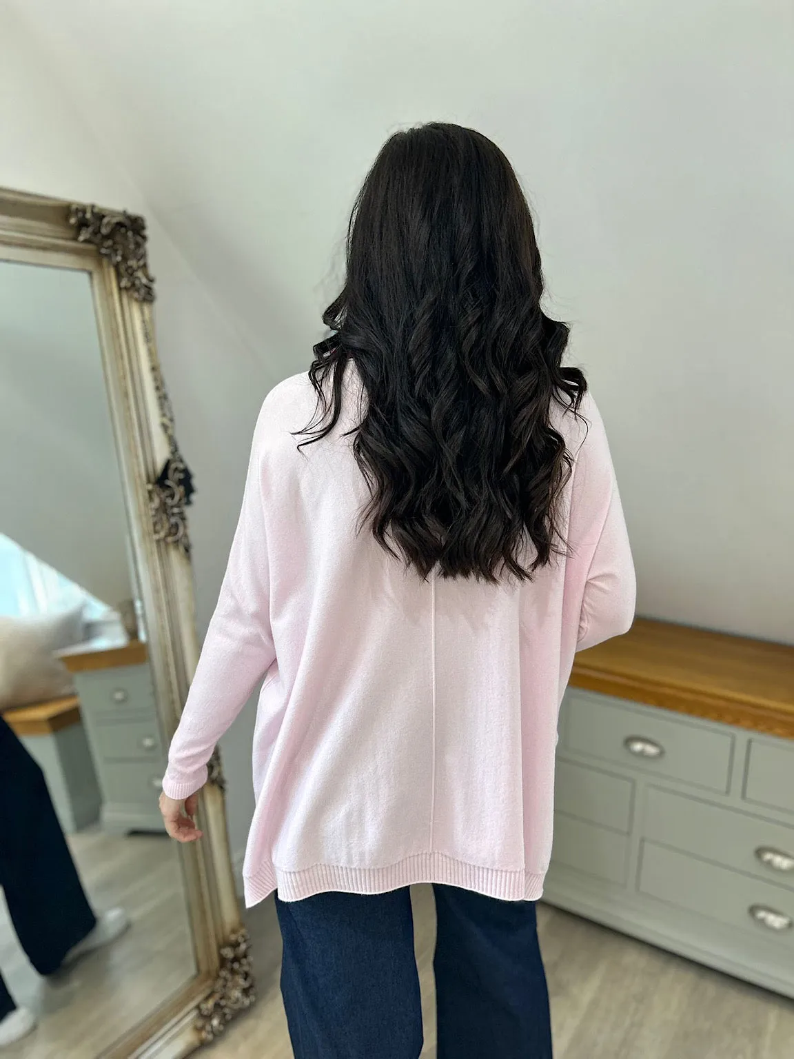 Pink Double Pocket Soft Knit Chloe