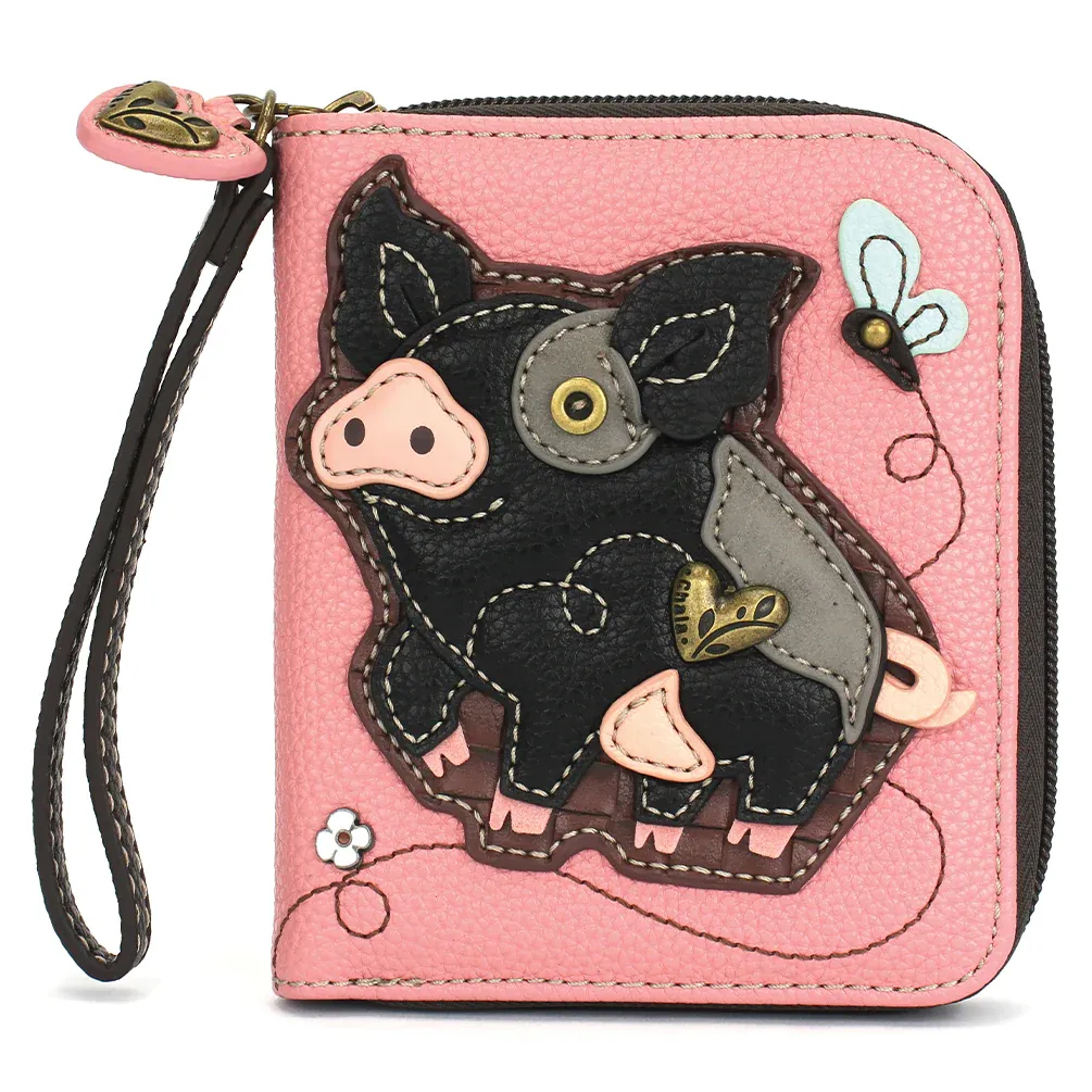 Pink Spotted Pig Wallet