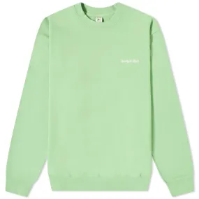 Pistachio and White Sporty & Rich Classic Logo Crew Sweat