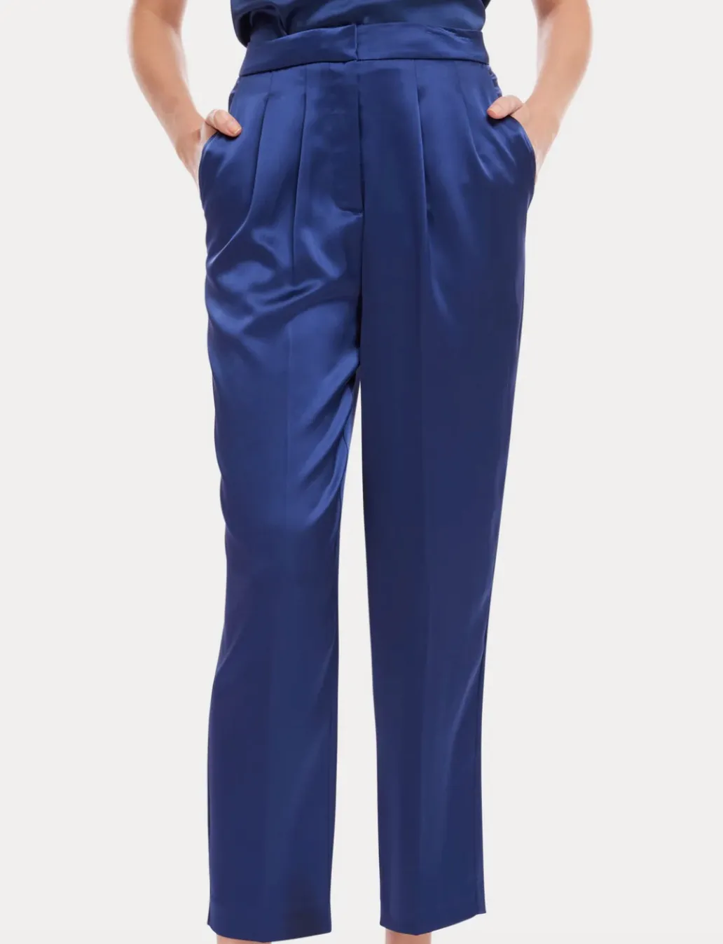 PORTIA High-Waisted Ankle-Length Trousers