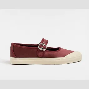 Premium Madder Brown Satin Mary Jane Shoes by Vans