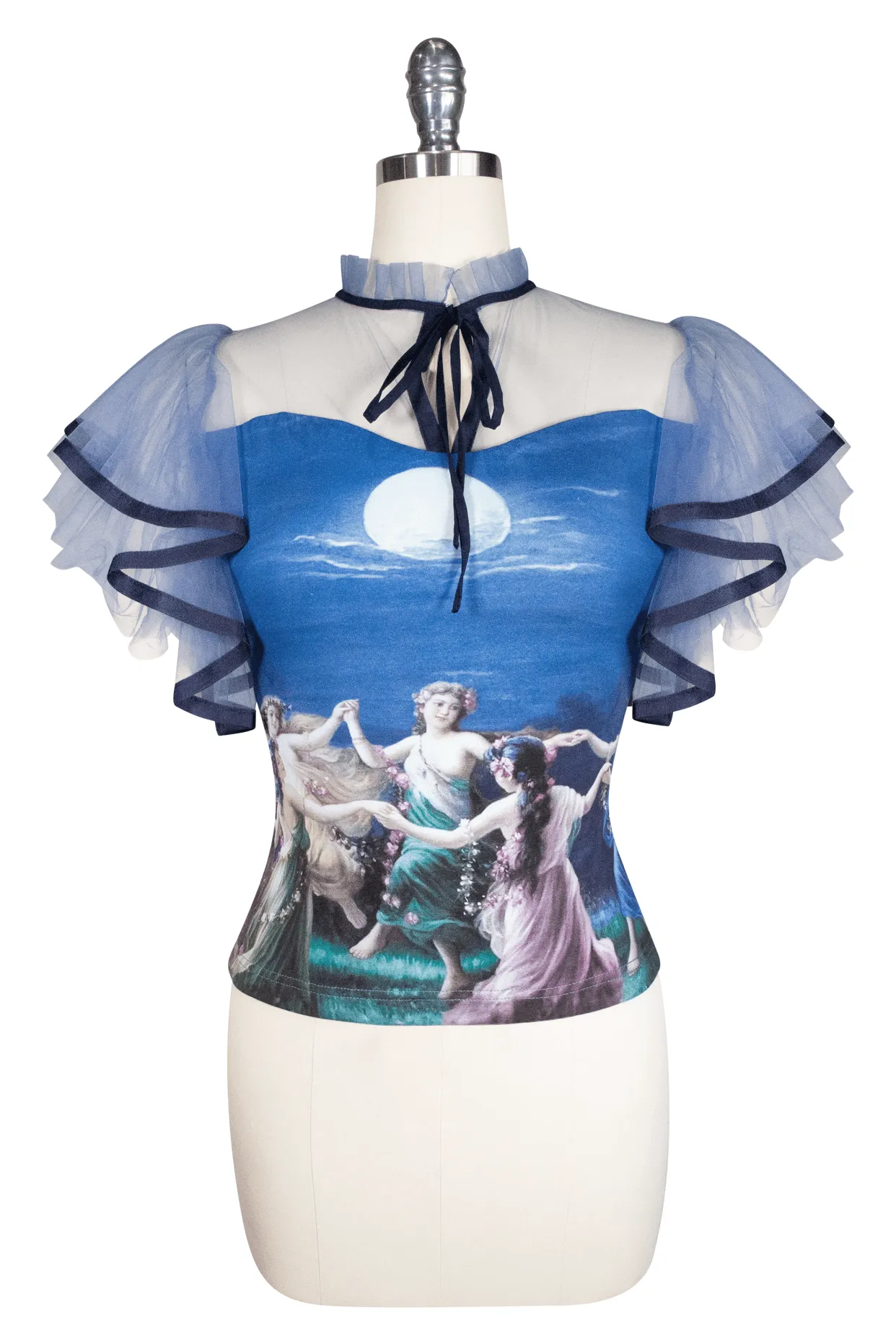 Printed La Luna Flutter Jersey Top