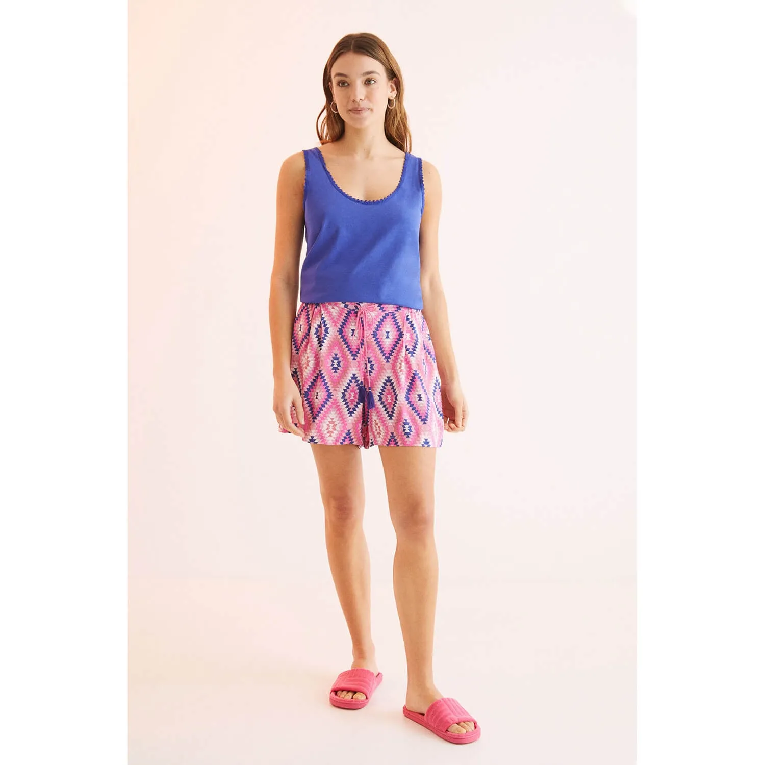 Shorts with Pink Print