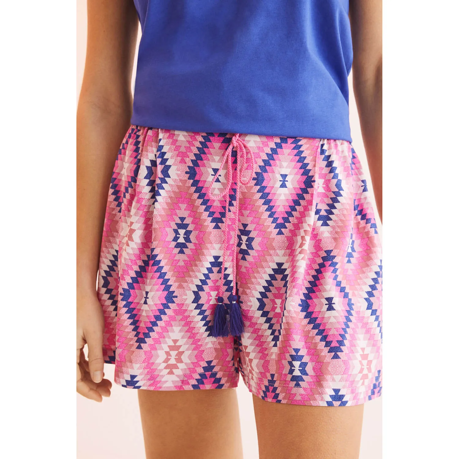 Shorts with Pink Print