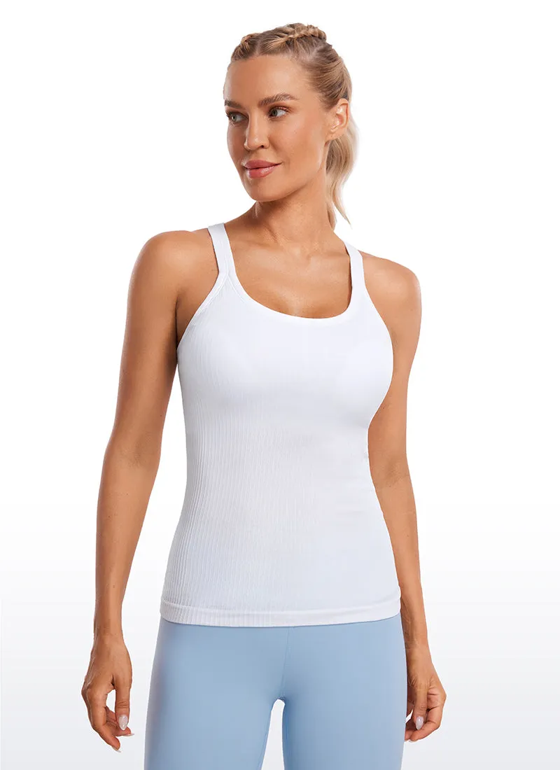 Racerback Hip-Length Ribbed Tank