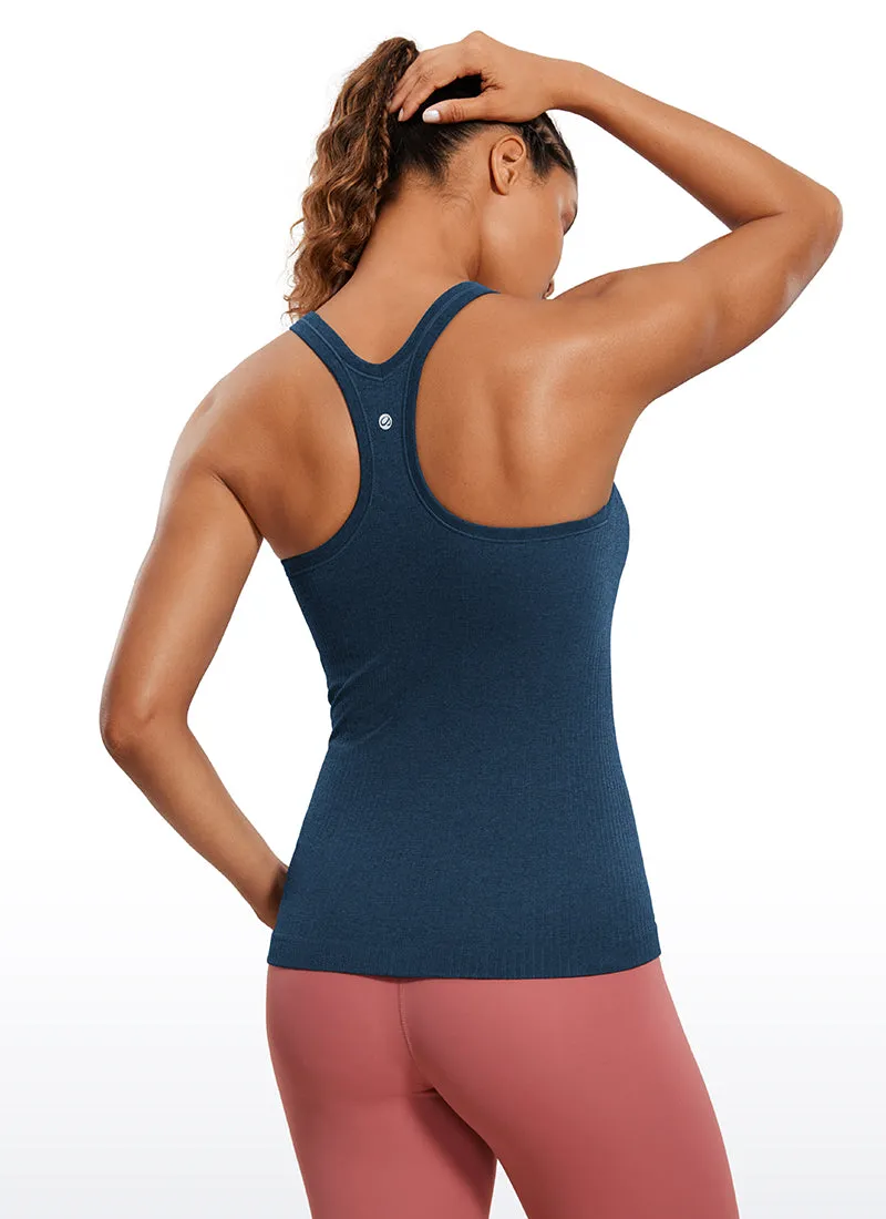 Racerback Hip-Length Ribbed Tank