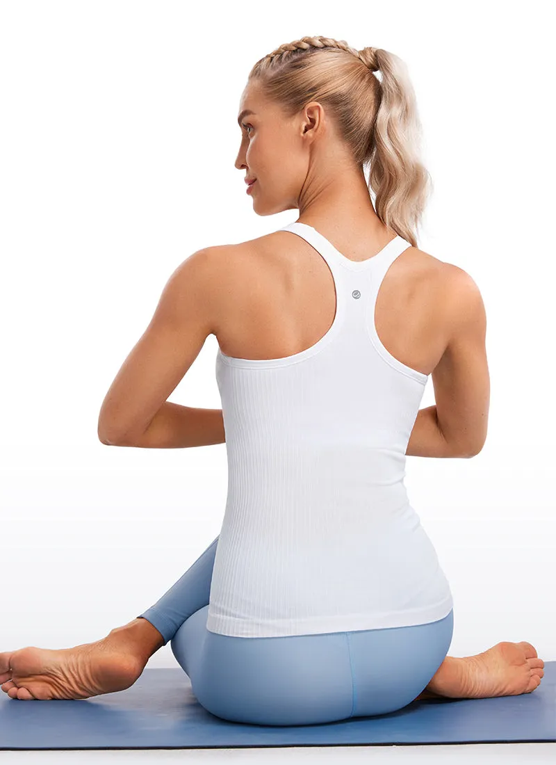 Racerback Hip-Length Ribbed Tank