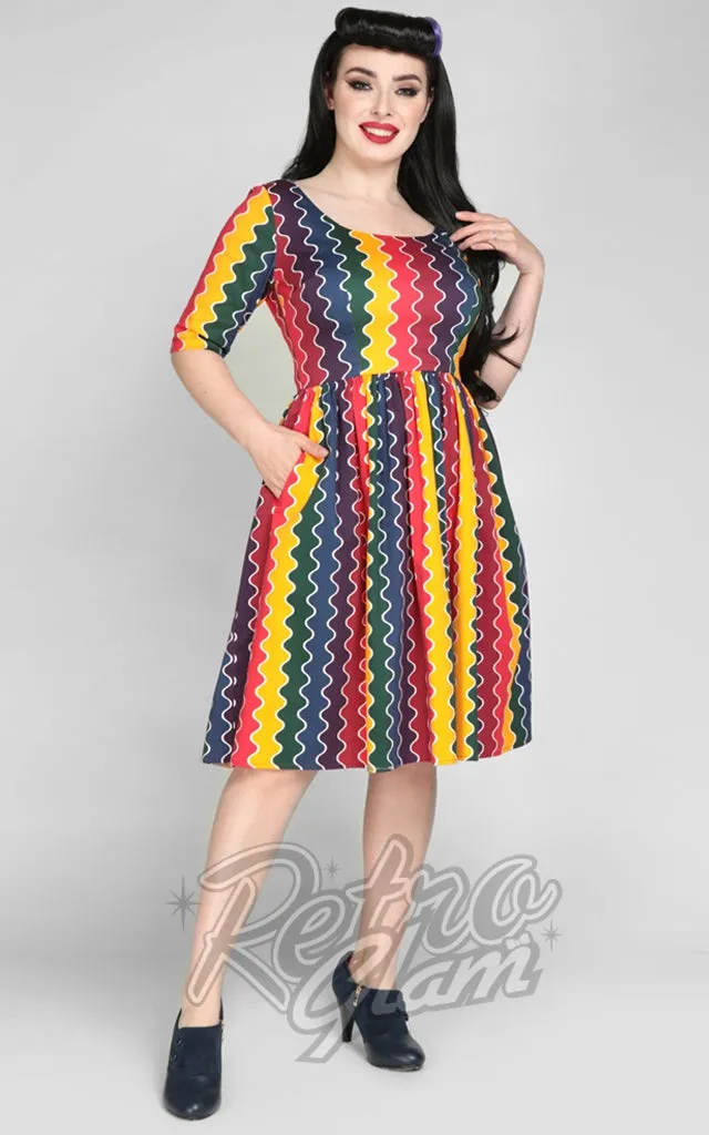 Collectif Rainbow Swing Dress