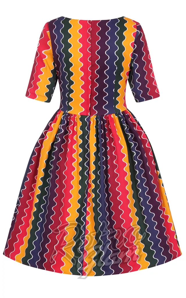 Collectif Rainbow Swing Dress