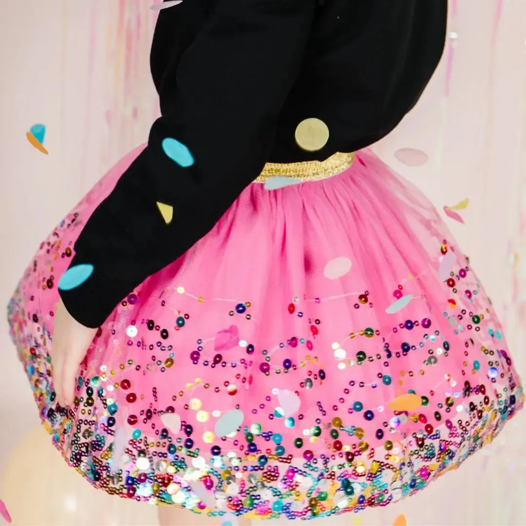 Raspberry Sequin Confetti Tutu