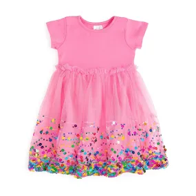 Raspberry Pink Confetti Design Dress