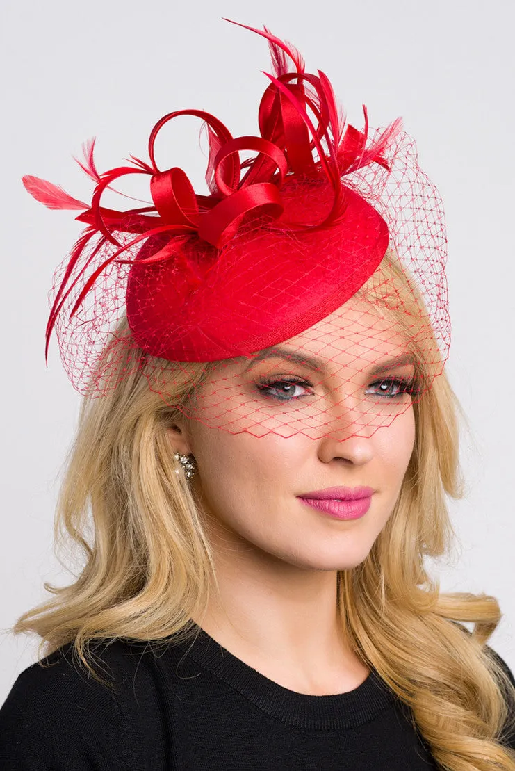 Felt Red Fascinator