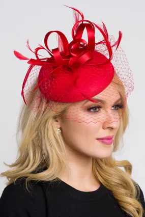 Felt Red Fascinator