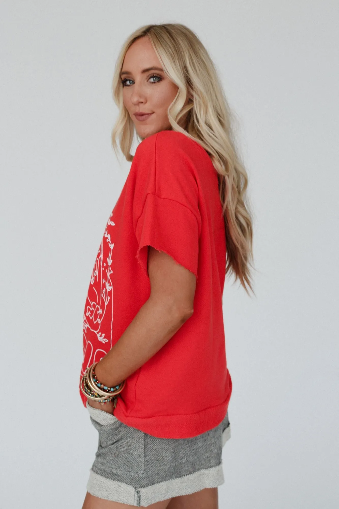 Red Pinky Promise Tee