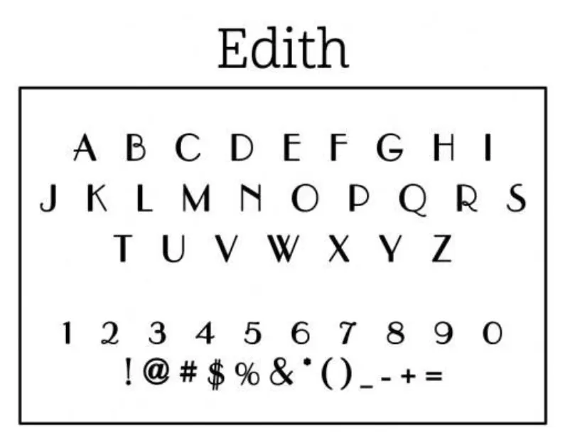 Edith Return Address Stamp