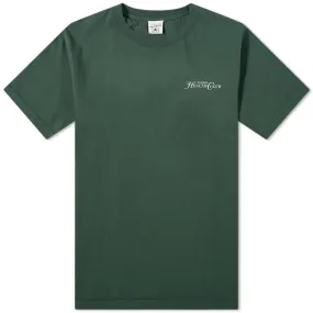 Rizzoli T-Shirt in Forest Green & White