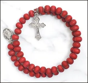 Rose Scented Wrap Miraculous Medal Bracelet