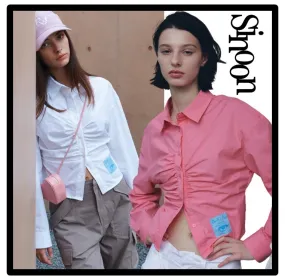 sinoon Street Style Logo Shirts & Blouses