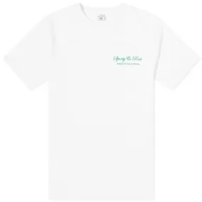 Sporty Rich Script Logo T ShirtWhite