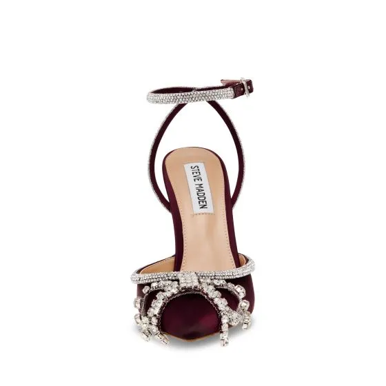 Steve Madden Wine Satin Shoes