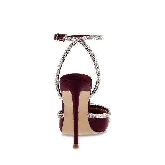 Steve Madden Wine Satin Shoes