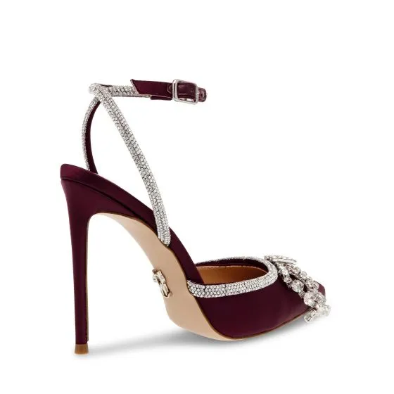 Steve Madden Wine Satin Shoes