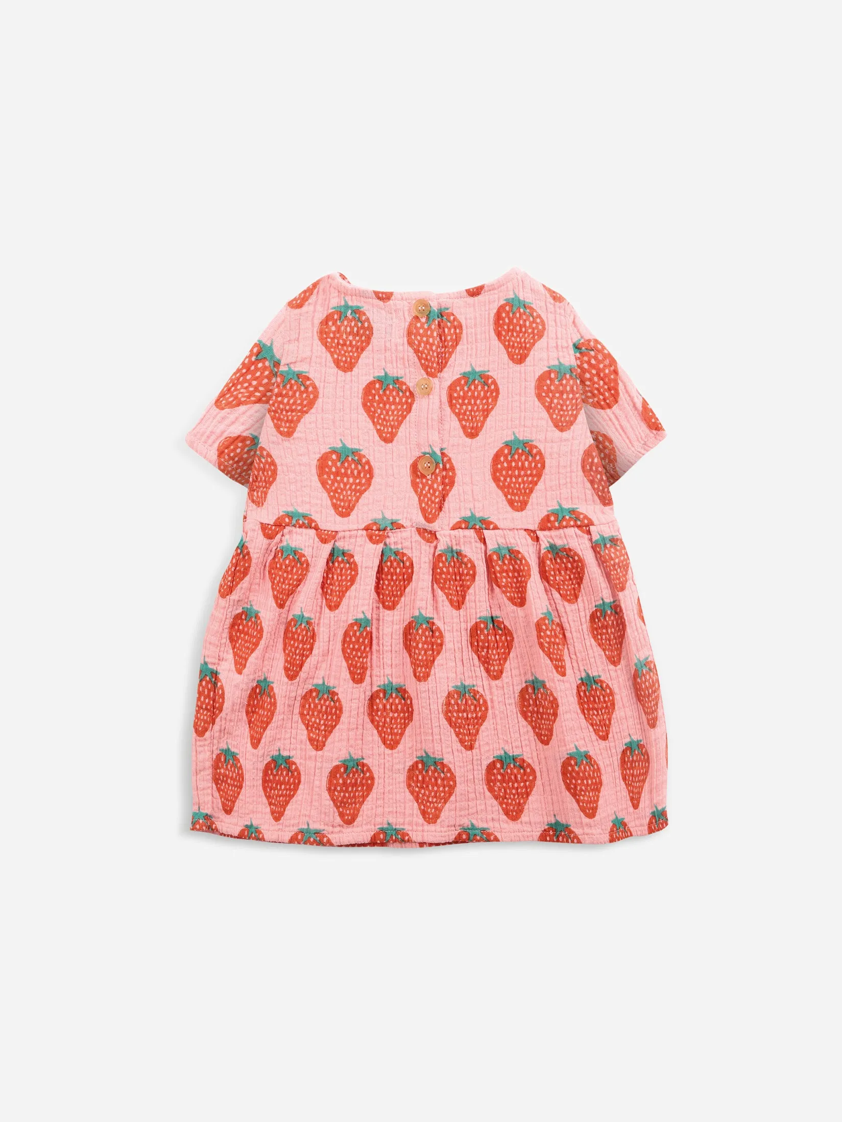 Strawberry Patterned Woven Dress