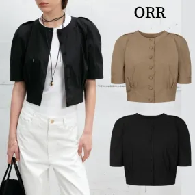 ORR Elegant Street Style Short Sleeves Top