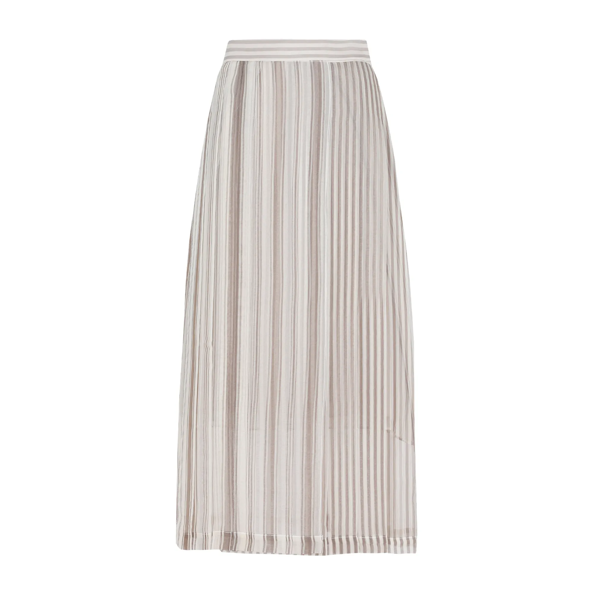 Striped Midi Skirt by Brunello Cucinelli