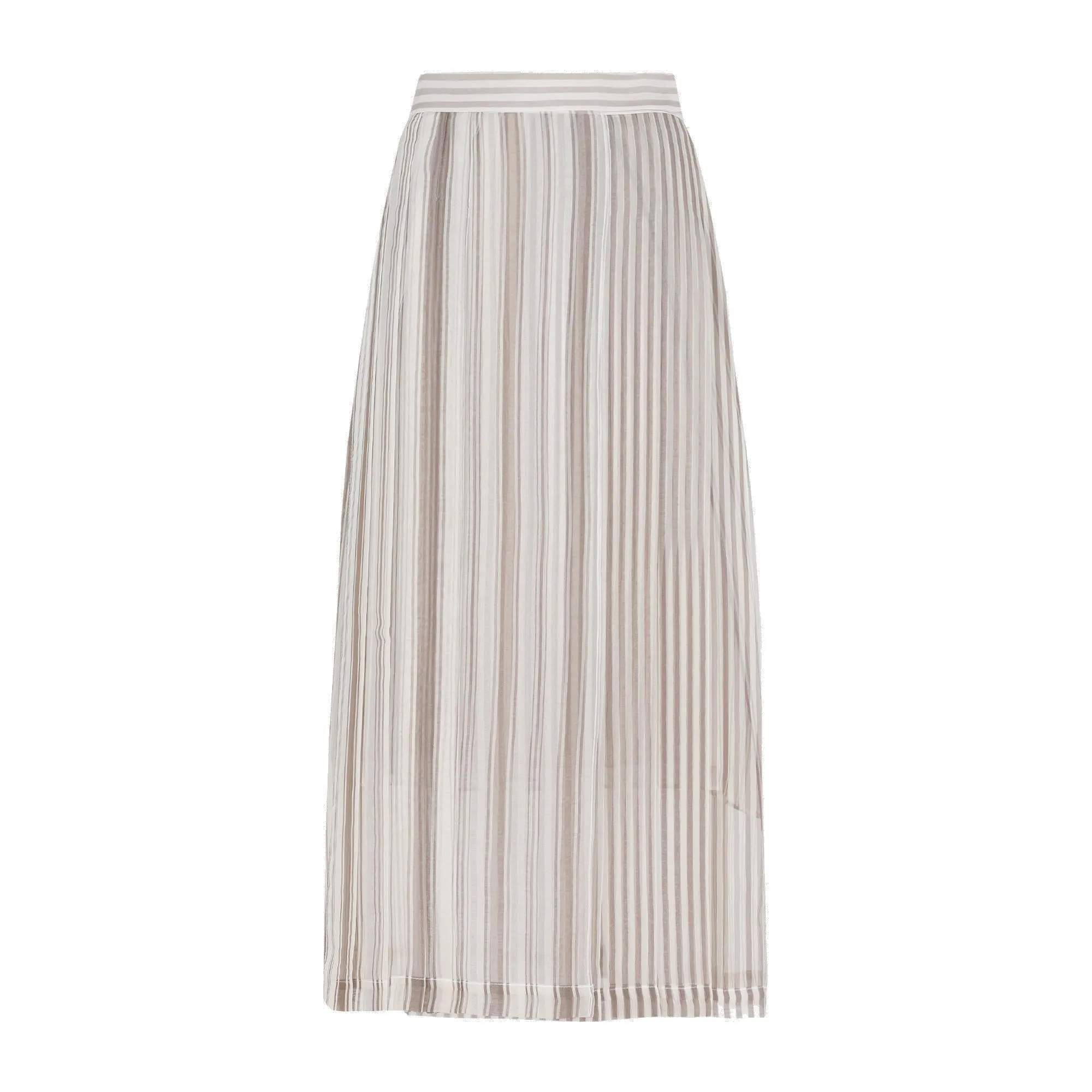 Striped Midi Skirt by Brunello Cucinelli