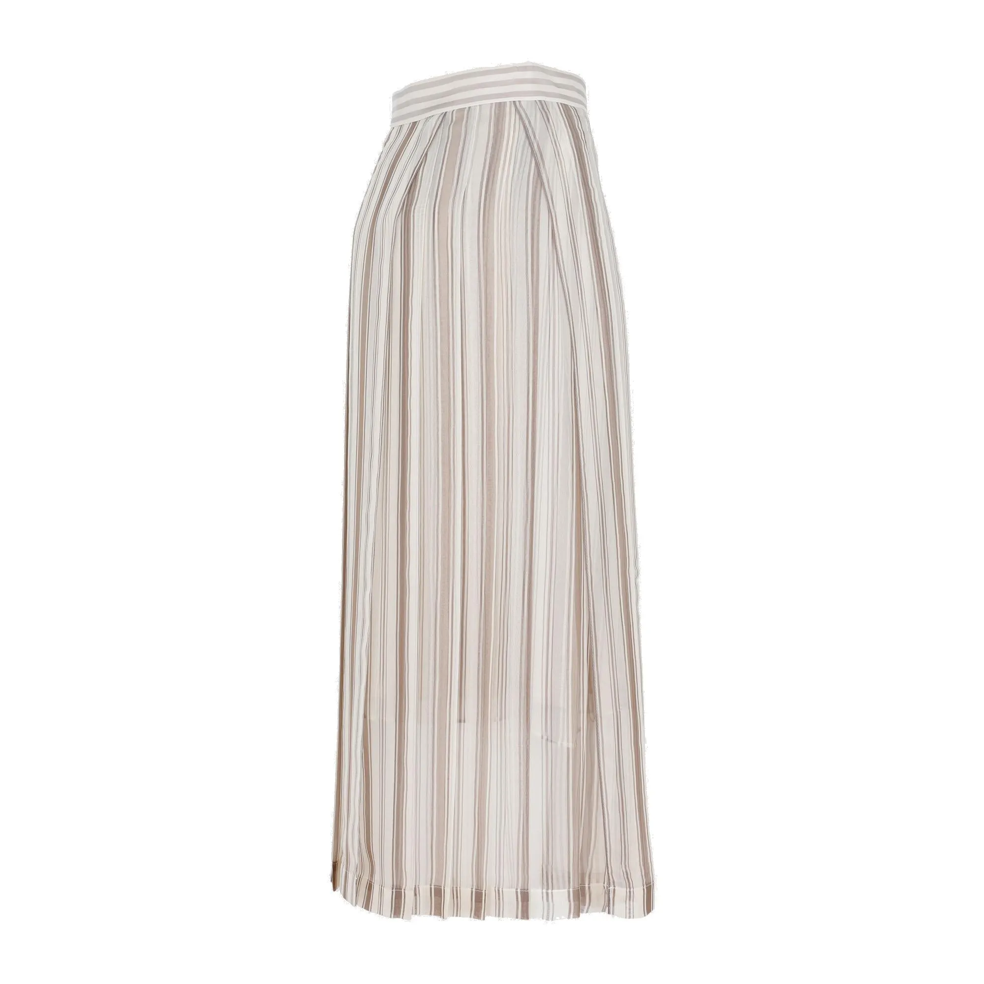 Striped Midi Skirt by Brunello Cucinelli