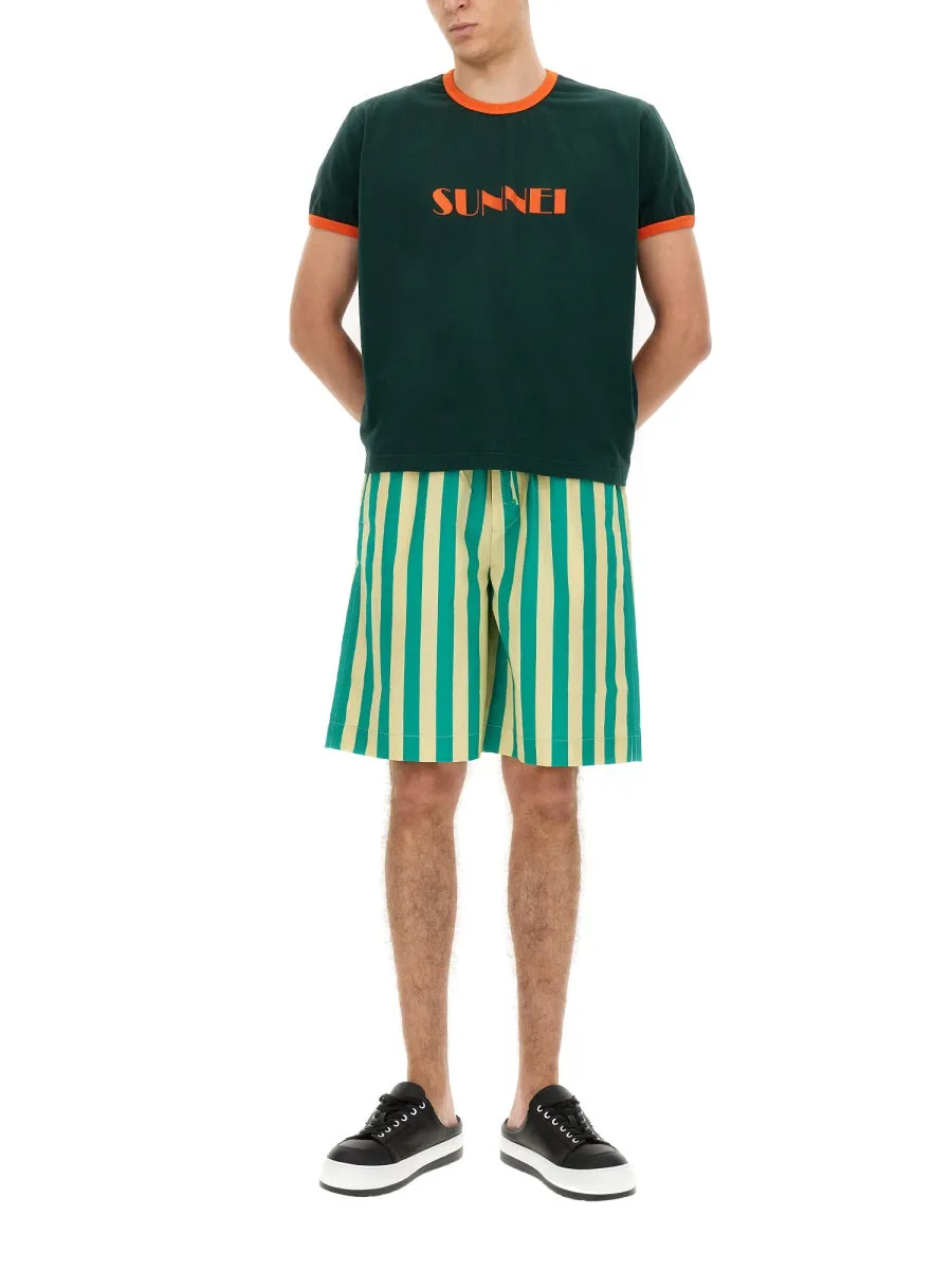 Striped Bermuda Shorts