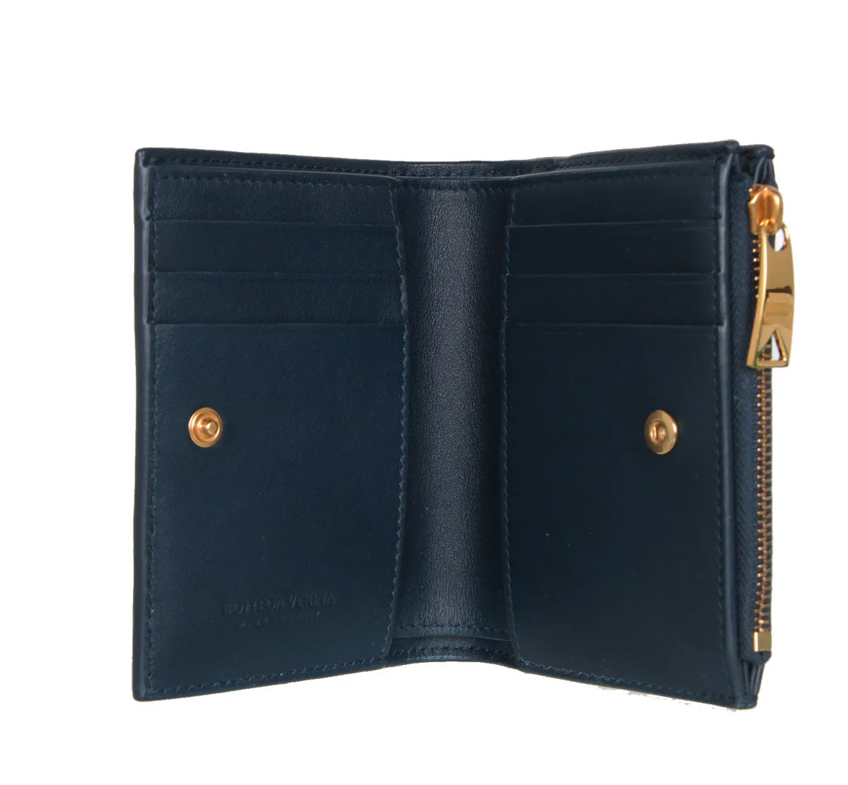 Deep Blue Bi-Fold Cassette Zip Wallet